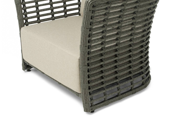 Кресло плетеное из искусственного ротанга, Валенсия цвет: серый