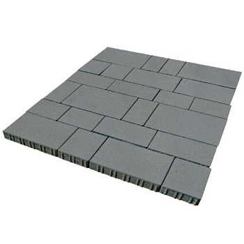 Тротуарная плитка SteinRus Инсбрук Тироль 60 мм 120/160/280/320/360 х 120/160/200 мм, цвет: серый