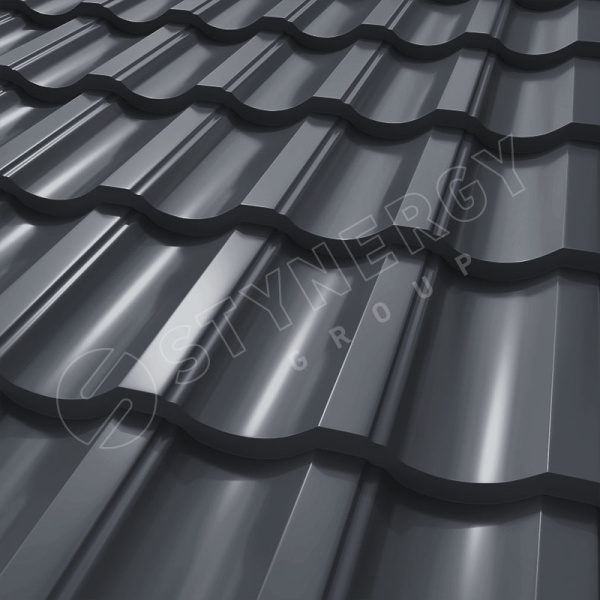 Металлочерепица Stynergy, Garda 0.5 мм, Corundum, RAL 7024