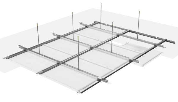 Потолочная кассета Medic Grand Line, Tegular 45°, закрытого типа, 600х600 мм глянцевая, 0.5 мм, Zn, белый