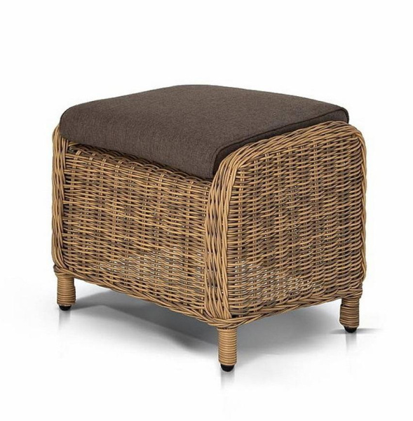 Пуф плетеный из искуственного ротанга, Толедо цвет: соломенный