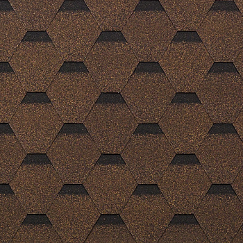 Битумная черепица Shinglas, Кадриль цвет: дуб 3 м² / уп.