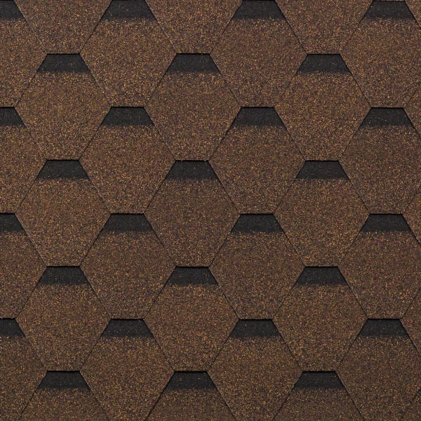 Битумная черепица Shinglas, Кадриль цвет: дуб 3 м² / уп.