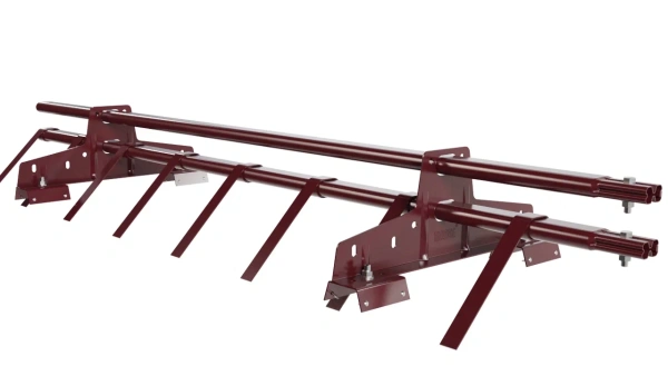 Снегозадержатель для профнастила Н-60, Н-75 Borge L=1500 мм, 2 опоры, 2 трубы, овал 25х45 RAL 3005