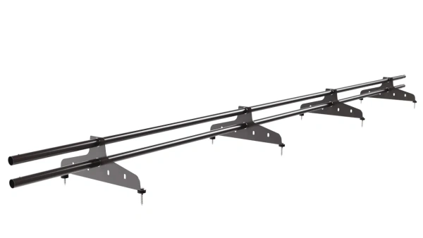 Снегозадержатель универсальный NewLine L=3000 мм, 4 опоры, 2 трубы, круг Ø25 мм, RAL 8019