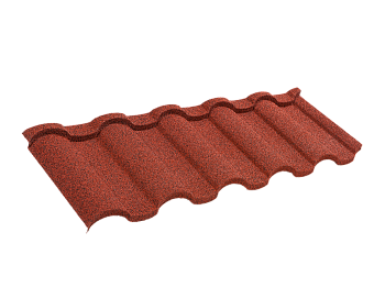 Композитная черепица Luxard Roman, 1350х415 мм цвет: бордо