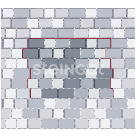 Тротуарная плитка Steingot Старый город 60 мм 160/200/240 х 160 мм, цвет: Stein Ferro