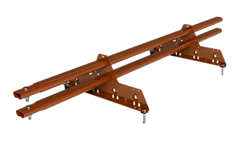 Снегозадержатель универсальный Roofsystems Prestige Next 2 опоры, 2 трубы, овал 45х25, L=1200 мм, RAL 8004