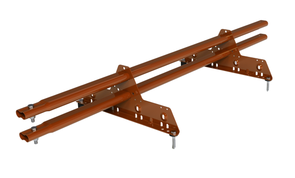 Снегозадержатель универсальный Roofsystems Prestige Next 2 опоры, 2 трубы, овал 45х25, L=1200 мм, RAL 8004