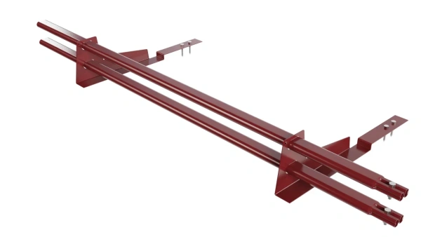 Снегозадержатель для композитной черепицы Borge L=1500 мм, 2 опоры, 2 трубы, овал 25х45 мм, RAL 3011