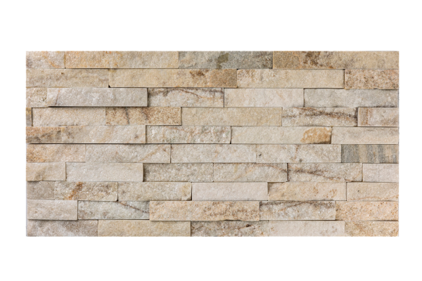 Кварцит, 3D панель из камня, 600х150 мм, Classic Beige Quartz, 8 шт/уп