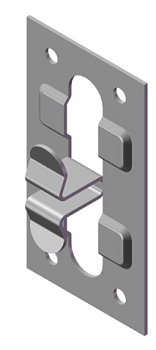 GL Пластина кляммерная вертикальная 38х10 мм 1.2 мм, ОЦ, без цвета