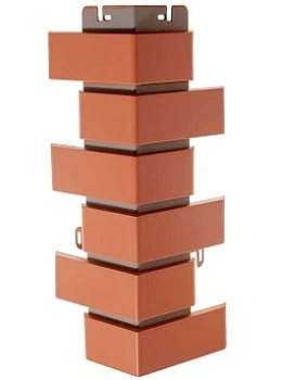 Угол фасадный Альта Профиль, Кирпич клинкерный, 450 х 160 мм цвет: красный