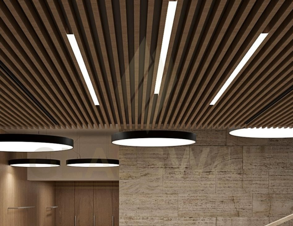 Кубообразная рейка стальная, 50х50 мм 0.5 мм, Zn, бук