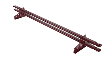 Снегозадержатель для фальцевой кровли Borge L=1500 мм, 2 опоры, 2 трубы, овал 25х45 RAL 3005