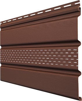 Софит пвх Grand Line, Classic, частично перфорированный, L=3000 мм серия Classic, цвет: шоколад