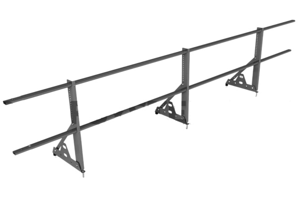 Ограждение кровельное, универсальное Promo Next, H=600 мм RAL 7042, L=3000 мм