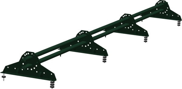 Снегозадержатель Grand Line NEW универсальный,  L=3000 мм, 4 опоры, 2 трубы, овал 42х21 мм RR 11