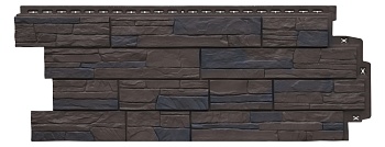 Фасадная панель Grand Line, сланец Design Plus, цвет: орех