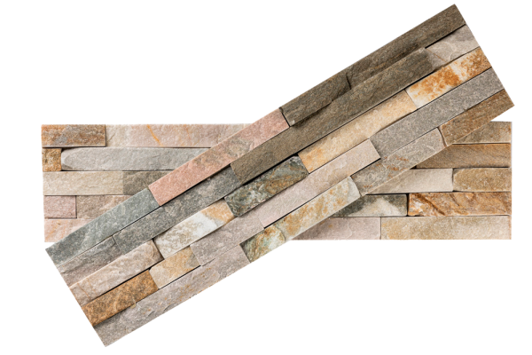 Сланец, 3D панель из камня, 600х150 мм, Classic Beige Slate, 8 шт/уп
