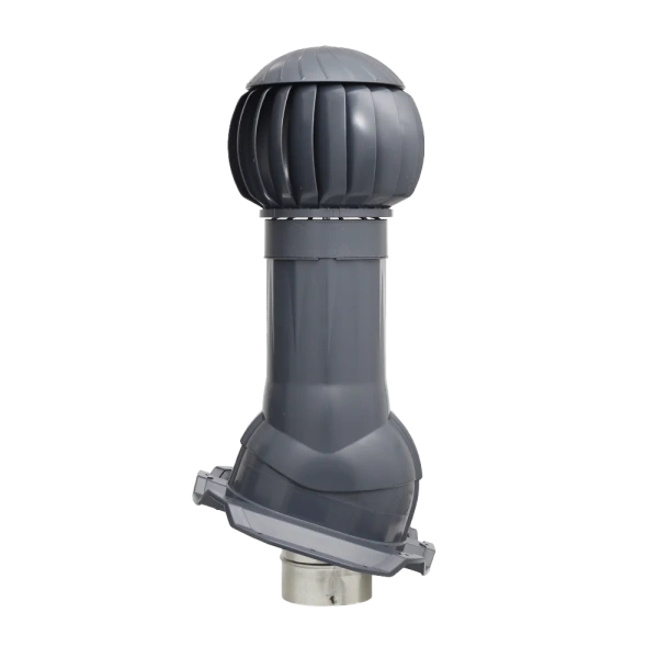 Комплект вентиляции Gervent для профлиста-21 125/ИЗ/160 мм серый графит