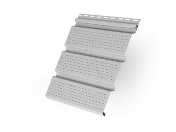 Софит пвх Grand Line, Classic, полностью перфорированный, L=3000 мм серия Classic Standart, цвет: белый