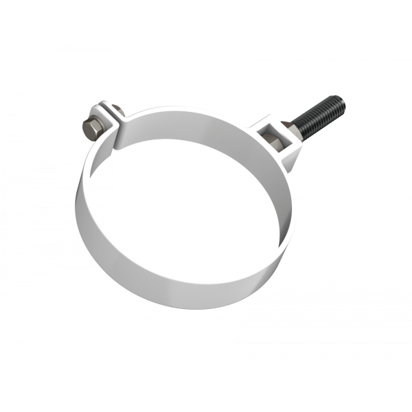 Хомут трубы, Технониколь пвх, стандарт Ø82 мм, цвет: белый