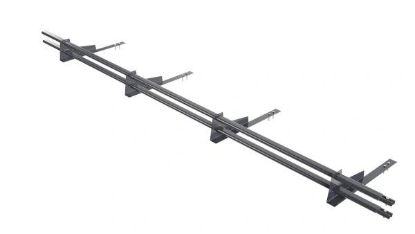 Снегозадержатель для гибкой черепицы Borge L=3000 мм, 4 опоры, 2 трубы, овал 25х45 RAL 7024