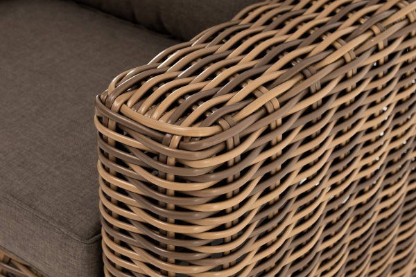 Кресло плетеное из искусственного ротанга, Палермо, цвет: соломенный