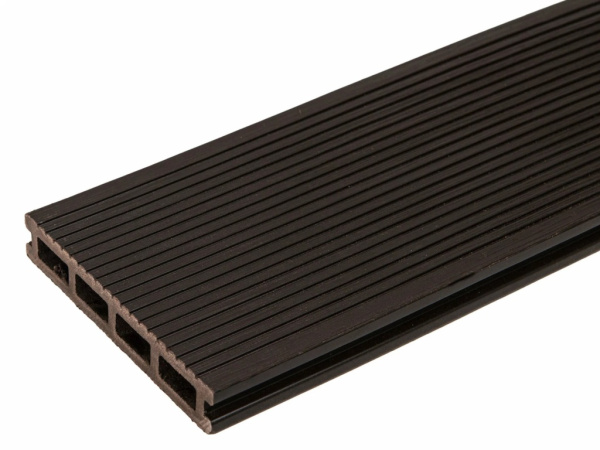 Террасная доска TalverWood 148 мм, L= 4000 мм вельвет и 3D, цвет: венге