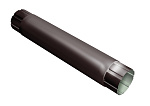 Труба круглая соединительная 1м Grand Line Ø 100 мм PE, RAL 8017