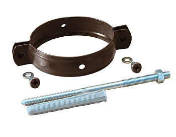 Хомут трубы на кирпич, Grand Line Ø 90 мм, RAL 8017