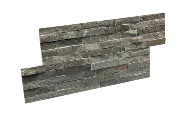 Сланец, 3D панель из камня, 600х150 мм, Classic Grey Slate, 8 шт/уп