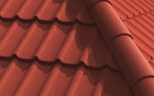 Композитная черепица Gerard Diamant, 1270х398 мм цвет: Spanish red