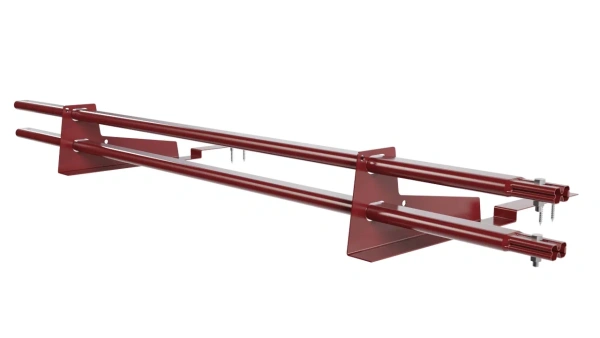 Снегозадержатель для композитной черепицы Borge L=1500 мм, 2 опоры, 2 трубы, овал 25х45 мм, RAL 3011