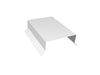 GL Парапетная крышка прямая 0.4 мм, PE, RAL 9003, 125 мм, L=3000 мм