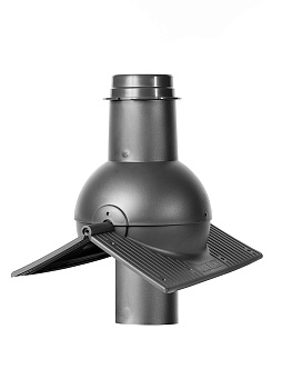 Коньковый элемент, выход канализации, Krovent Pipe-Cone, для любого типа кровли серый