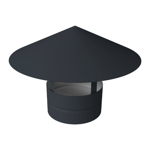 Дымник на трубу GL круглый, 0.45 мм, PE, d110 мм, RAL 7024