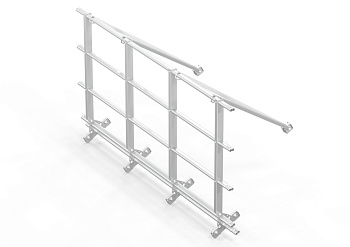 Ограждение кровельное со снегозадержателем для фальц, Orima SYNL, H=1100 мм, L= 3000 мм RR 20