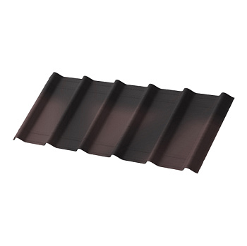 Черепица Ондувилла, лист 1070 x 400 мм. цвет: браун