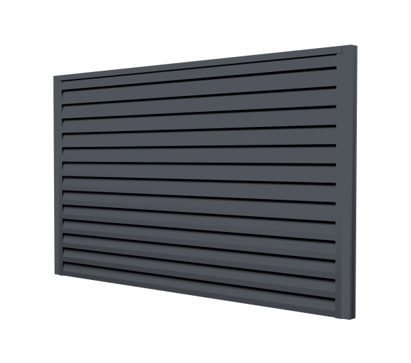 Ламель для забора жалюзи, Tokyo 0.45 мм, Drap TwinColor, RAL 7024