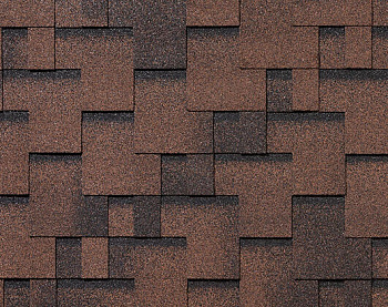 Битумная черепица RoofShield, Фемили Eco Lite, модерн цвет: коричневый с оттенением, 3 м² / уп.