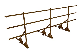 Ограждение кровельное для натуральной черепицы Roofsystems Prestige натур, H=900 мм RAL 8017, L=3000 мм