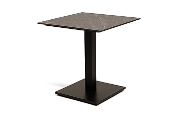 Стол из HPL квадратный 70х70 см, Каффе цвет: серый мрамор