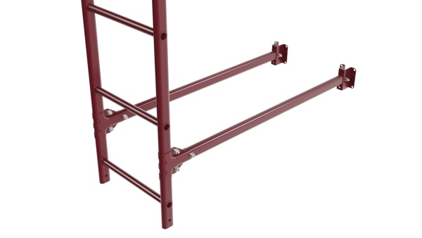 Фасадная лестница Borge, нижняя секция, L=1800 мм RAL 3005