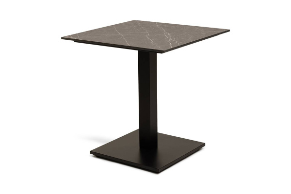 Стол из HPL квадратный 70х70 см, Каффе цвет: серый мрамор