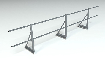 Ограждение кровельное, универсальное Roofsystems Econom, H=600 мм RAL 7004, L=3000 мм
