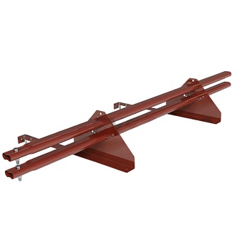 Снегозадержатель для натуральной черепицы Roofsystems Prestige натур, 2 опоры, 2 трубы, овал 45х25, L=1500 мм, RAL 3009