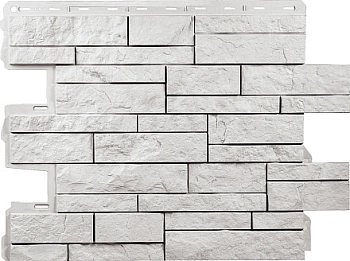 Фасадные панели Альта Профиль, Шотландия ЭКО, 800 х 590 мм цвет: белый