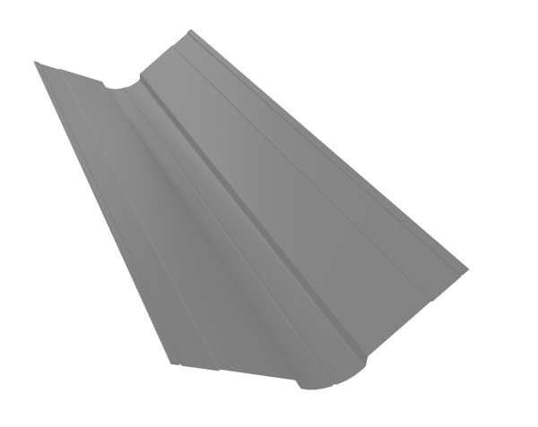 GL Планка ендовы верхней, фигурной, 100х100 мм 0.5 мм, Satin, RAL 9006, L=2000 мм